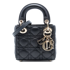 Micro Lambskin Cannage Lady Dior