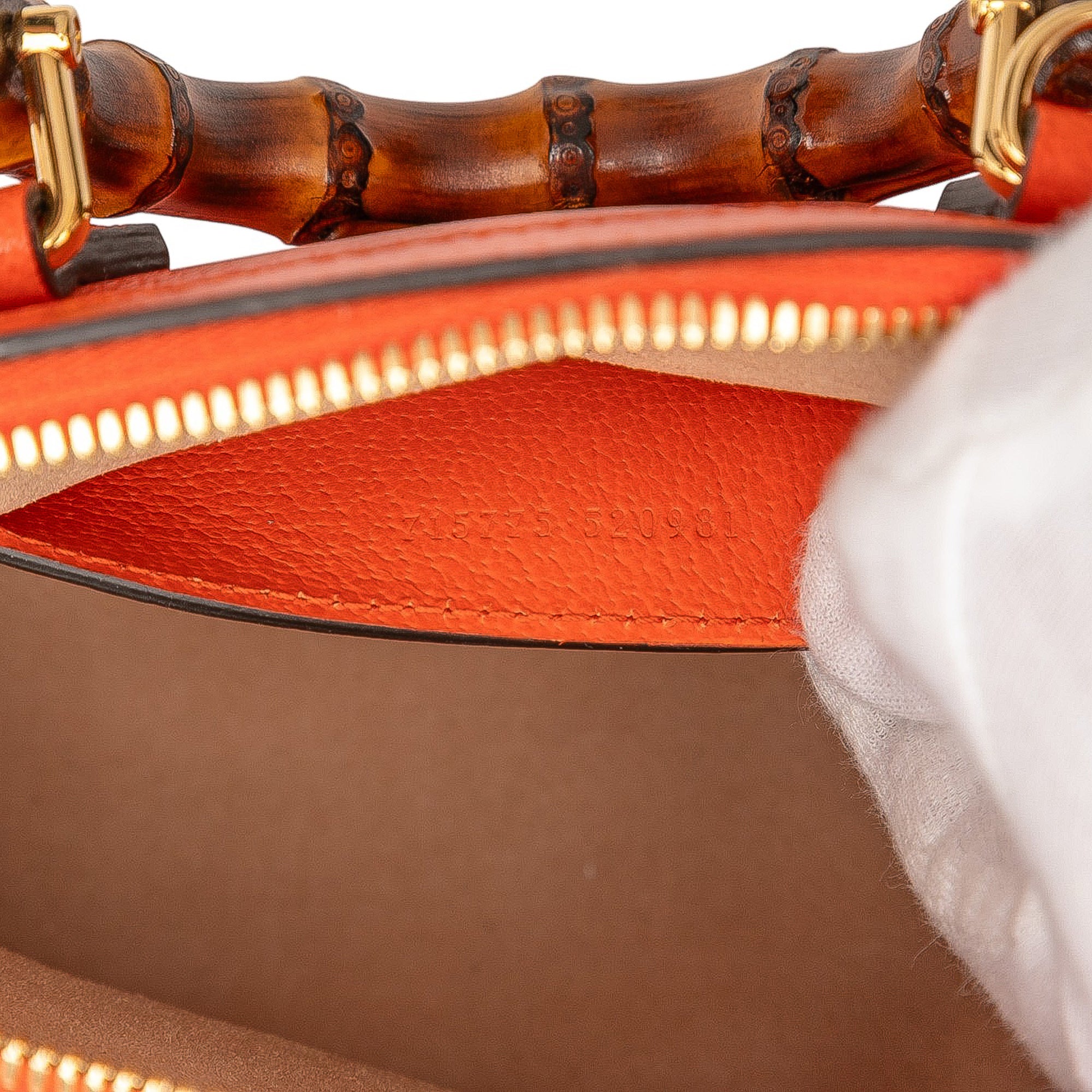 Mini Dollar Calfskin Bamboo Diana Dome Satchel