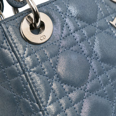 Mini Metallic Lambskin Cannage Lady Dior