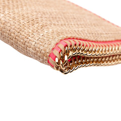 Raffia Falabella Fold Over Clutch