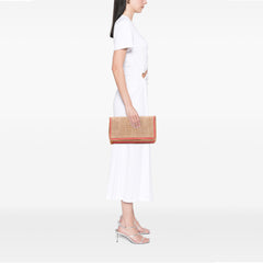 Raffia Falabella Fold Over Clutch