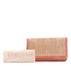 Raffia Falabella Fold Over Clutch