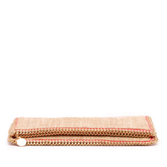 Raffia Falabella Fold Over Clutch