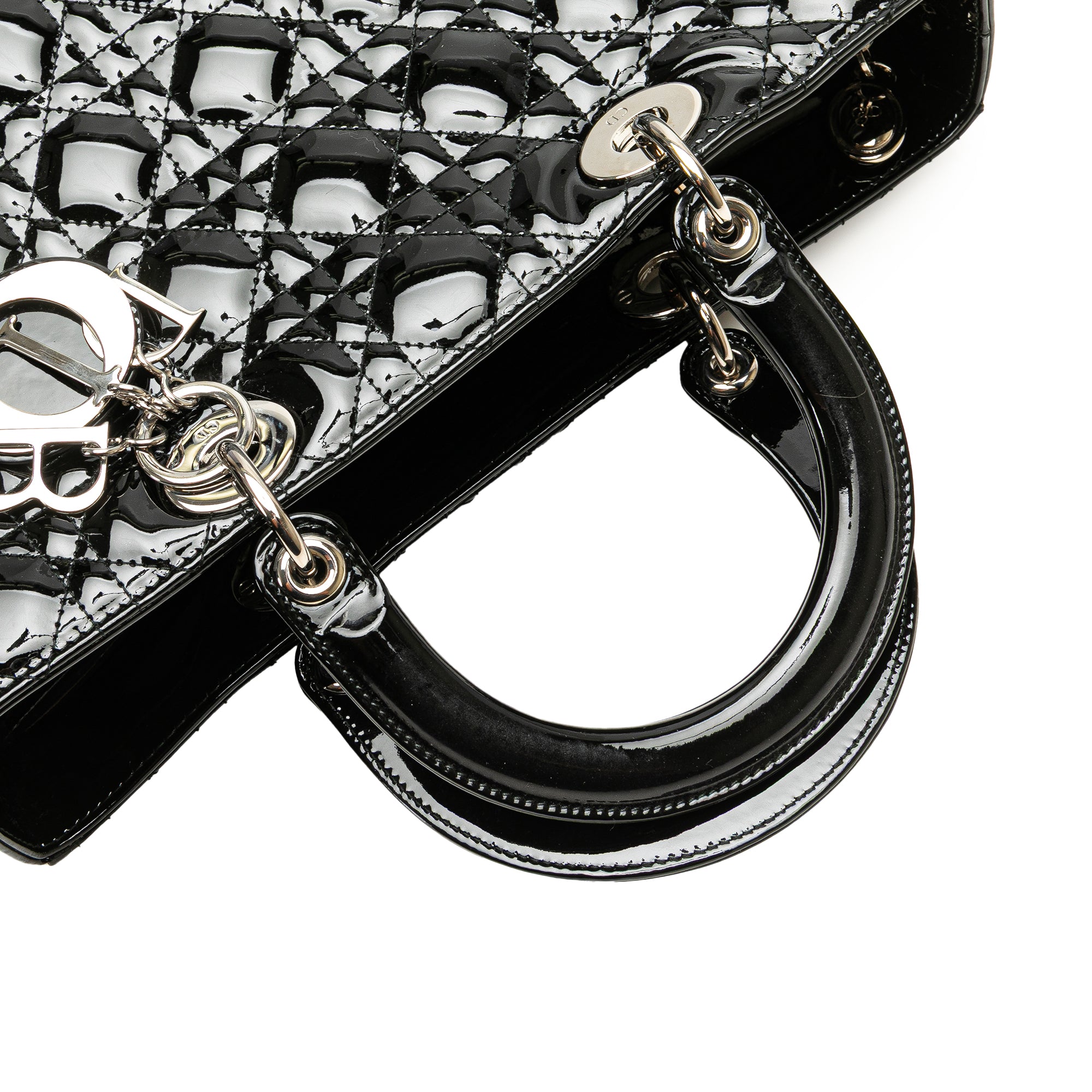Large Patent Cannage Lady Dior