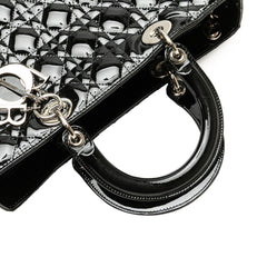 Large Patent Cannage Lady Dior