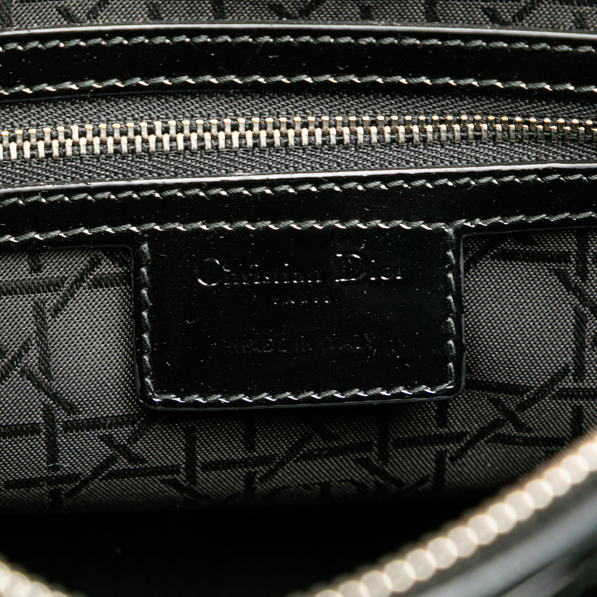 Large Patent Cannage Lady Dior