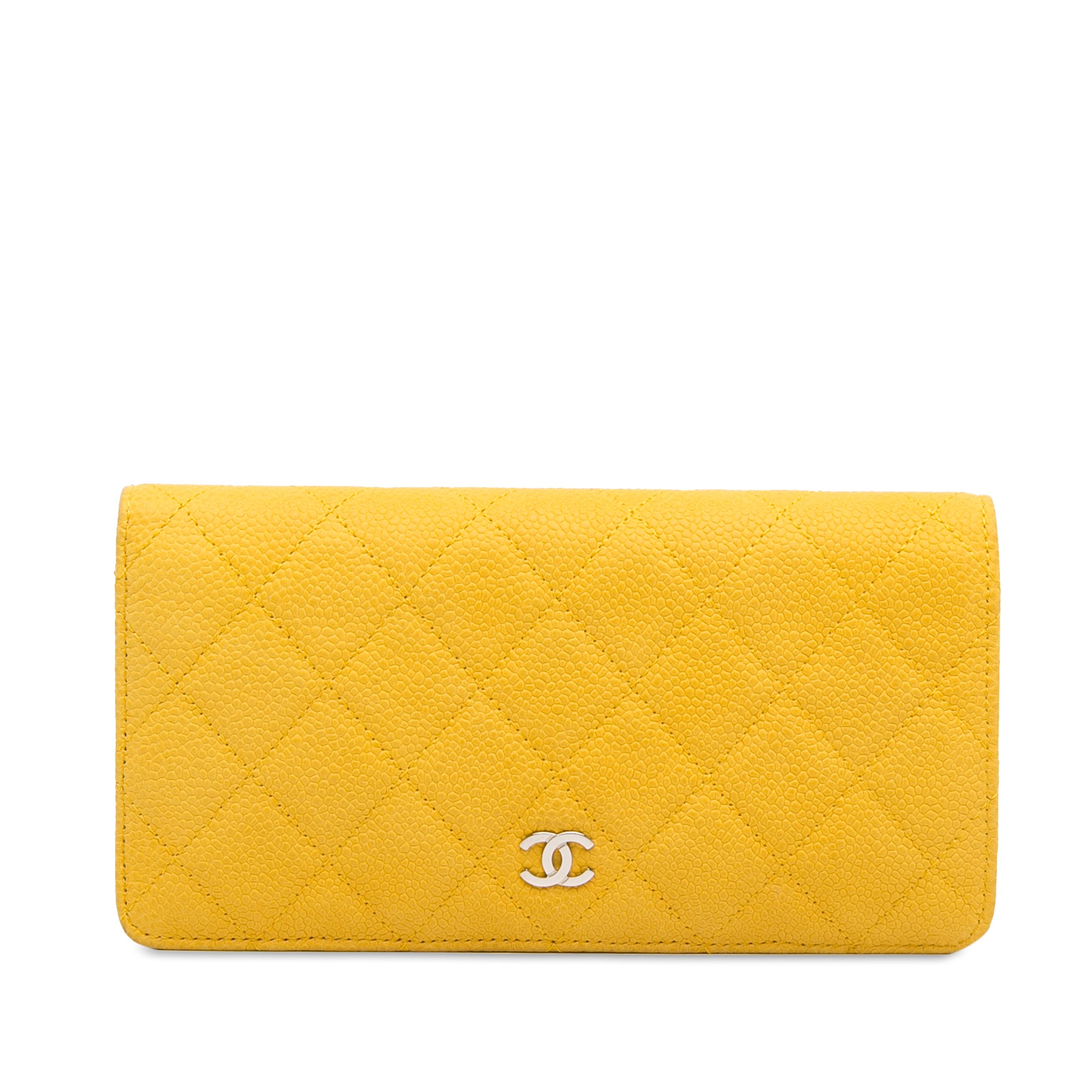 CC Quilted Caviar Long Wallet_0