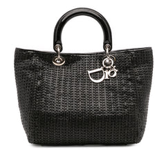 Medium Woven Leather Soft Lady Dior