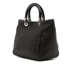 Medium Woven Leather Soft Lady Dior