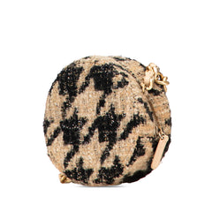 Tweed 19 Round Clutch with Chain and Coin Purse
