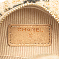 Tweed 19 Round Clutch with Chain and Coin Purse