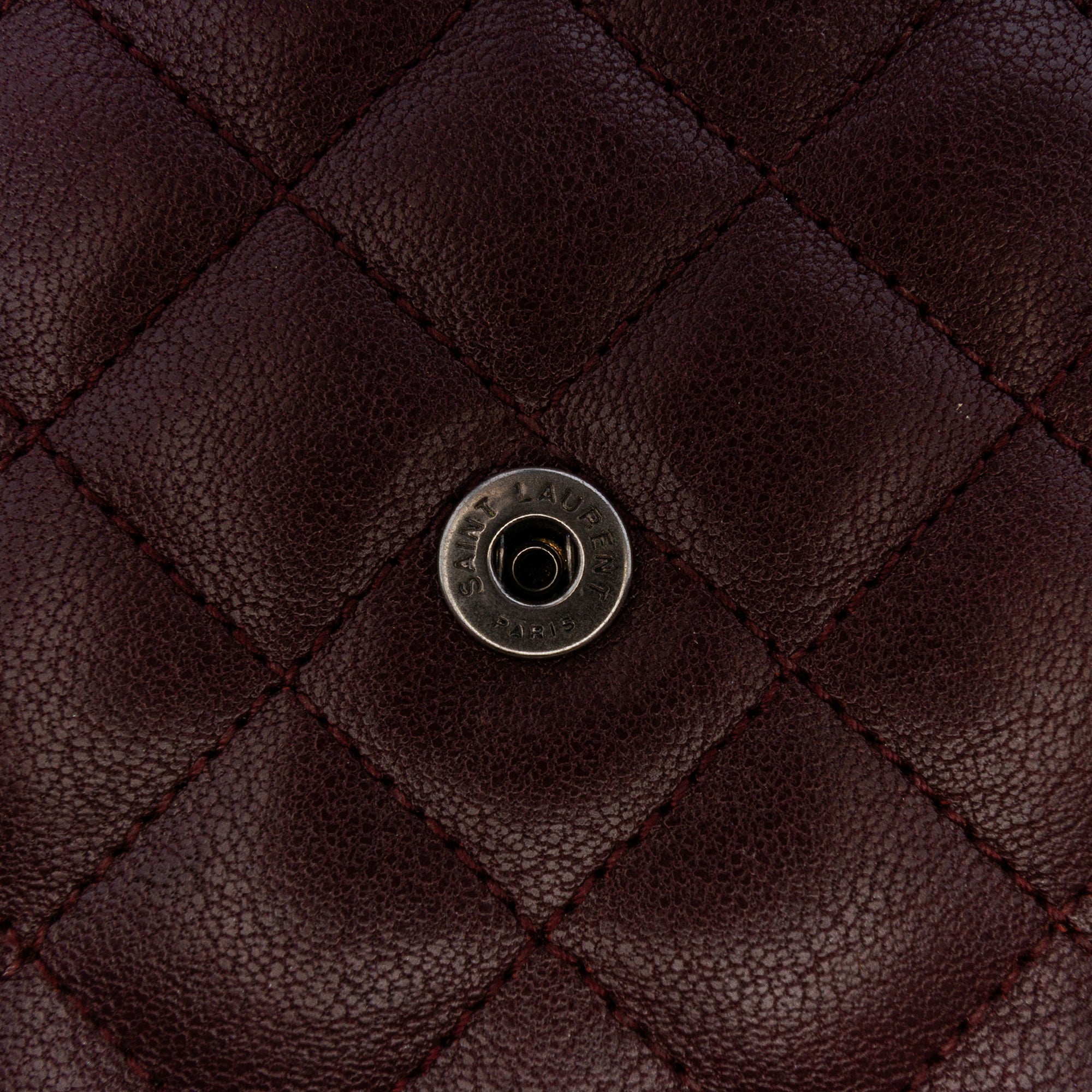 Sheepskin Triquilt Monogram Envelope Wallet on Chain