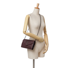 Sheepskin Triquilt Monogram Envelope Wallet on Chain