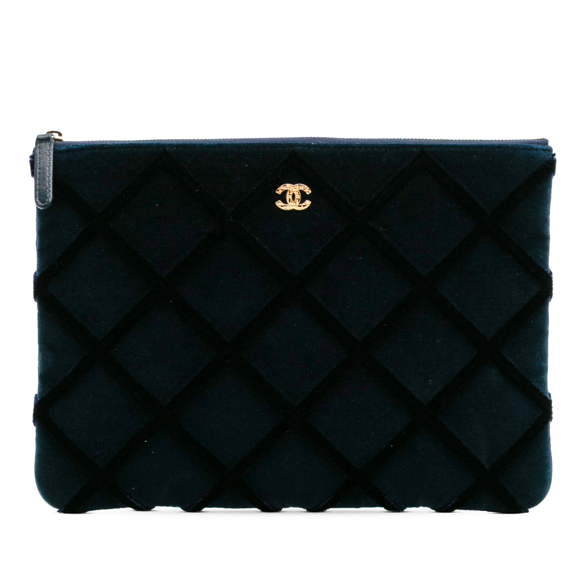CC Medium Quilted Velvet Cosmetic Case