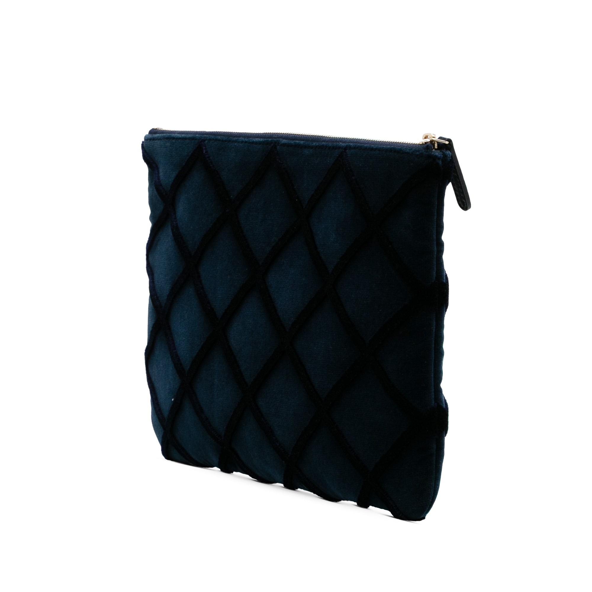 CC Medium Quilted Velvet Cosmetic Case