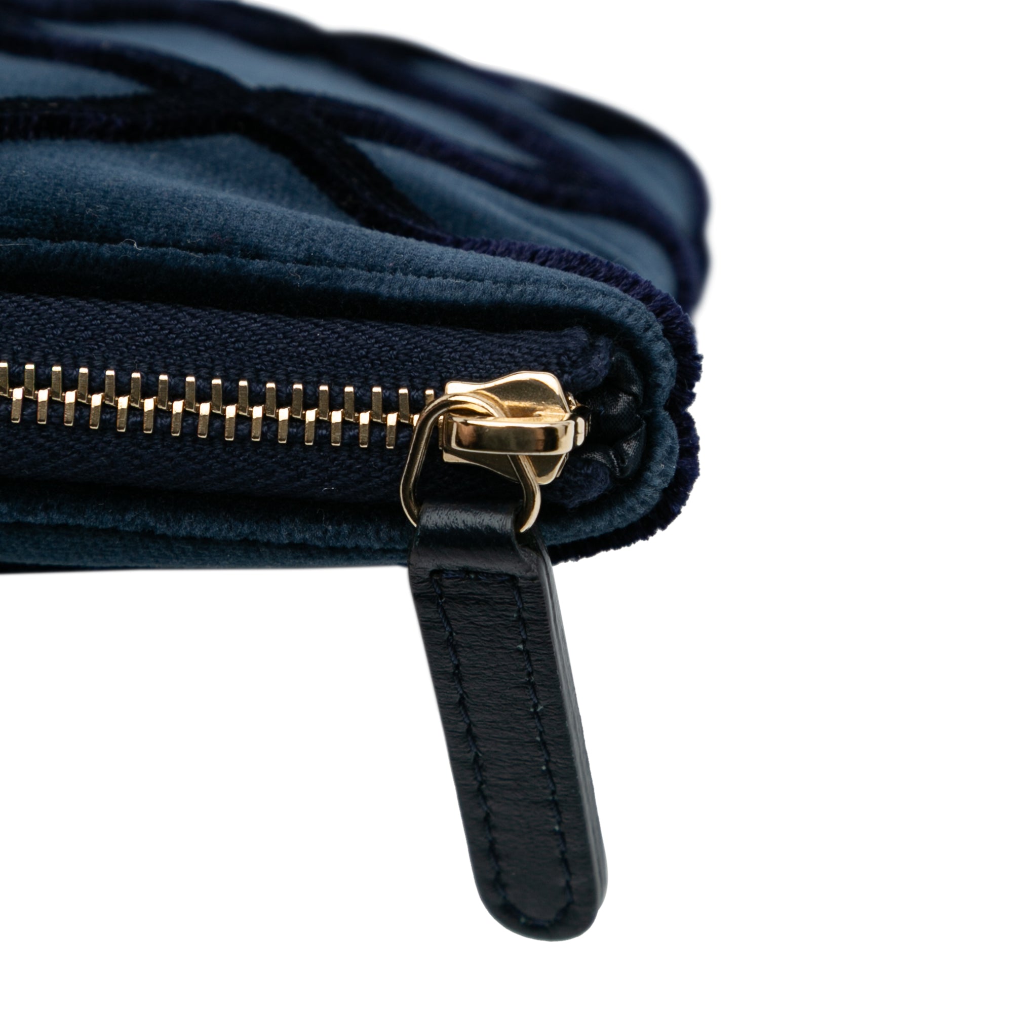CC Medium Quilted Velvet Cosmetic Case