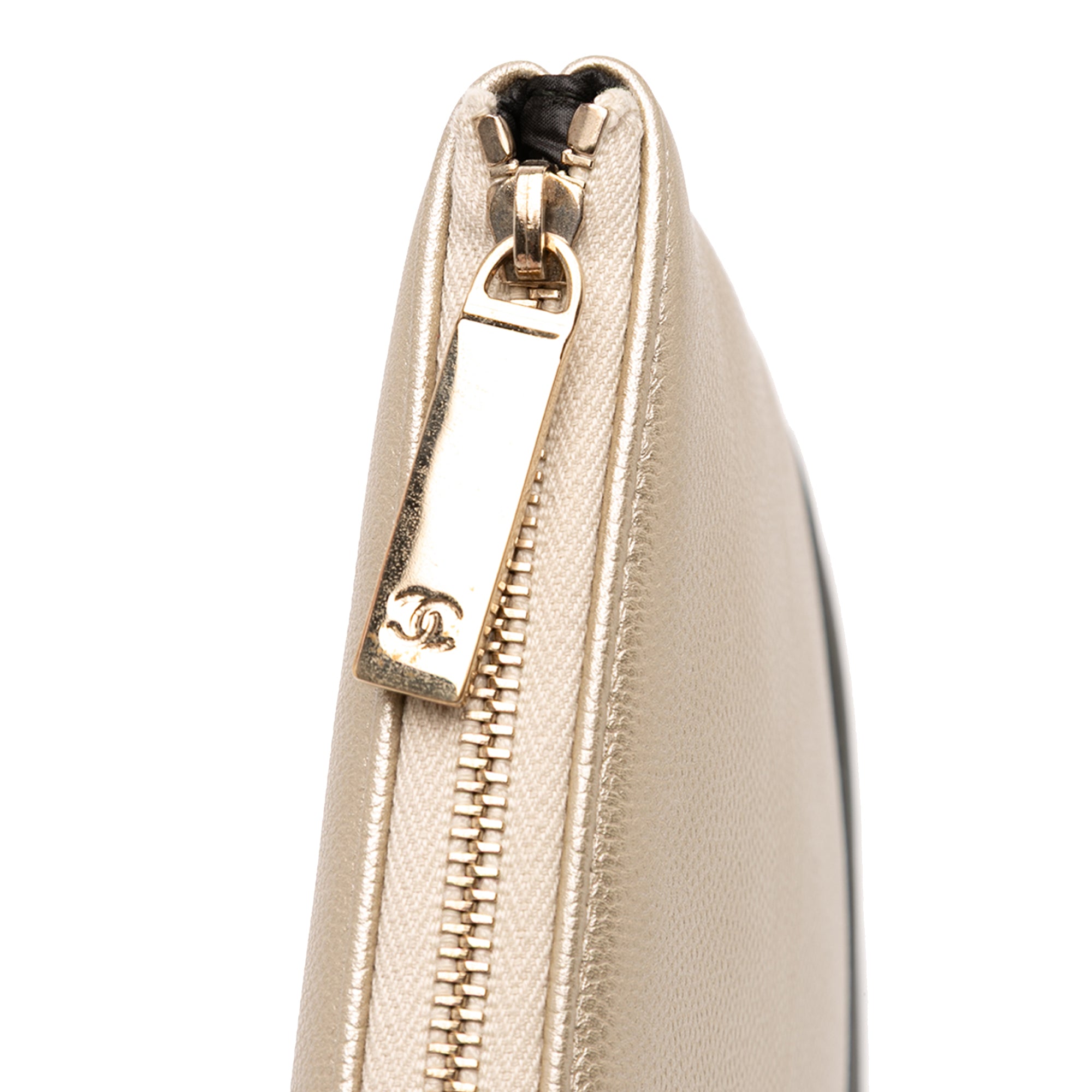 Medium Bicolor Caviar and Iridescent Calfskin O Case Clutch
