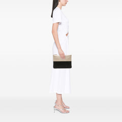 Medium Bicolor Caviar and Iridescent Calfskin O Case Clutch