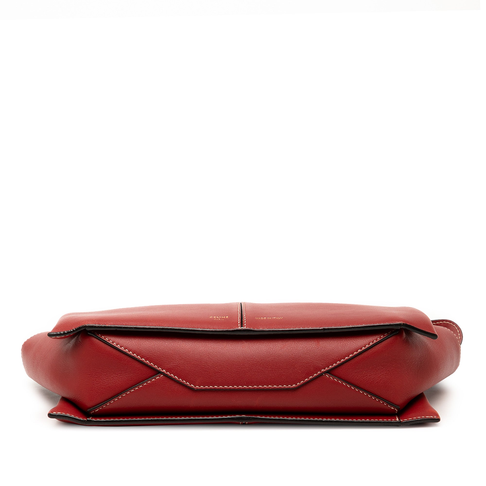 Trifold Leather Clutch On Chain