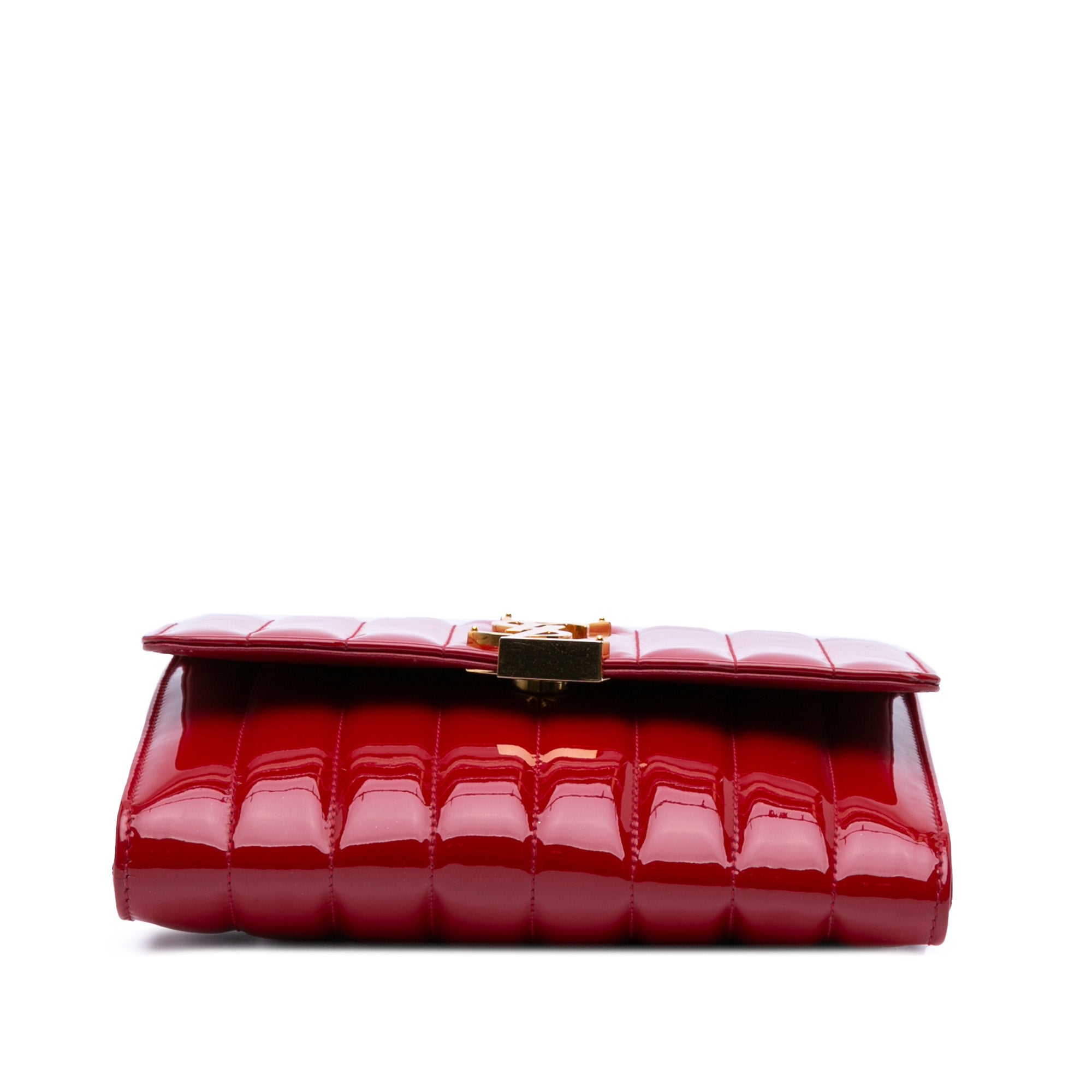 Matelasse Patent Monogram Vicky Chain Wallet