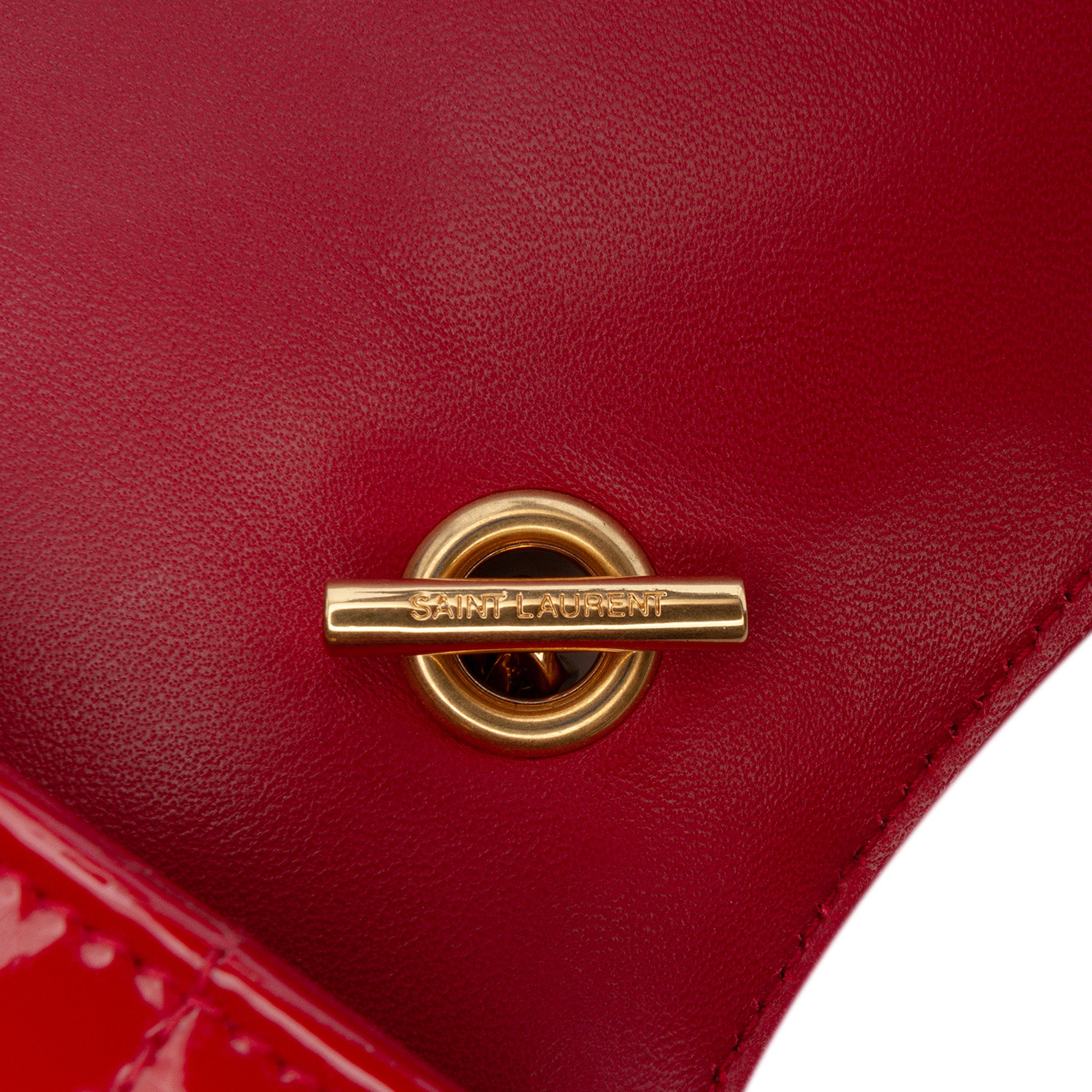 Matelasse Patent Monogram Vicky Chain Wallet
