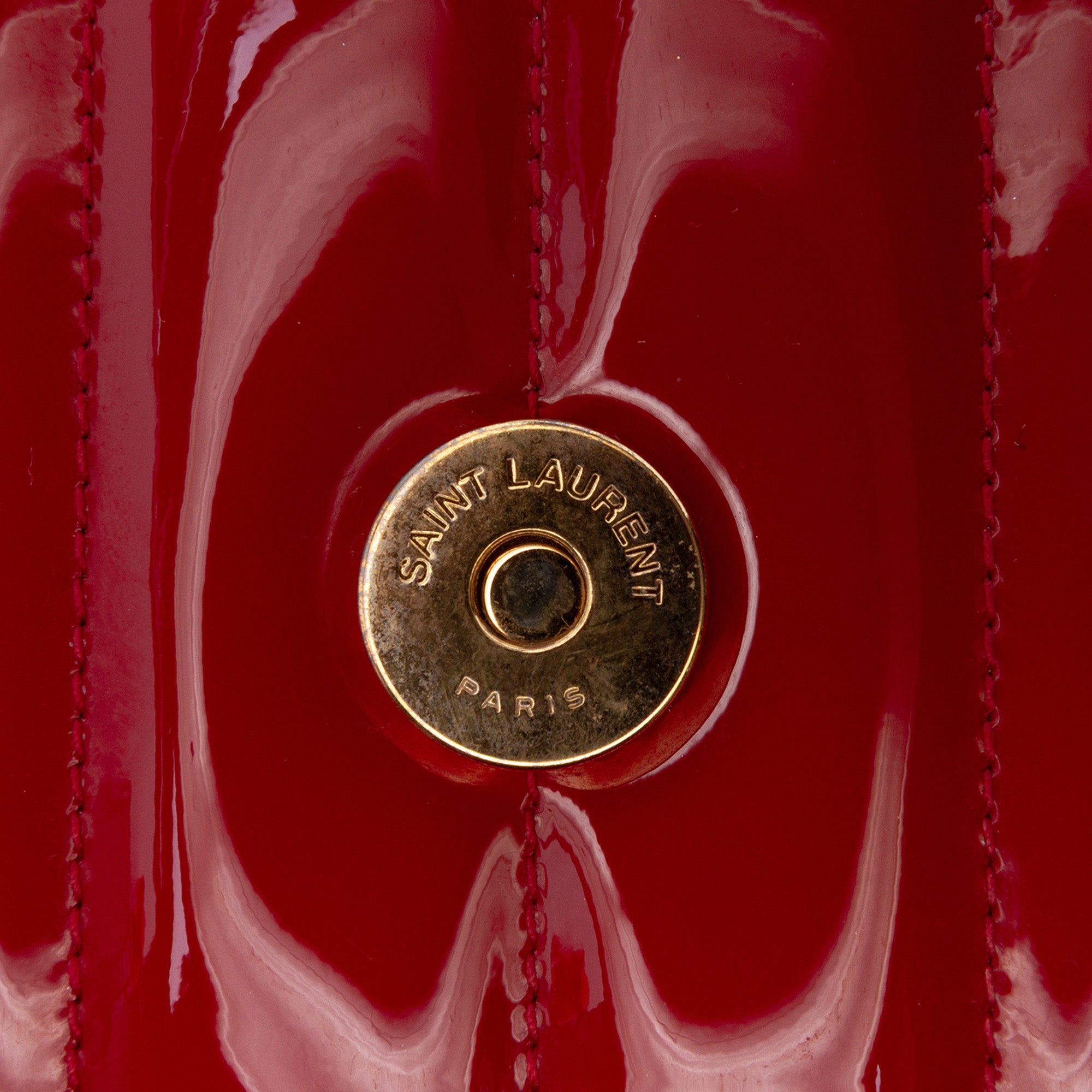 Matelasse Patent Monogram Vicky Chain Wallet
