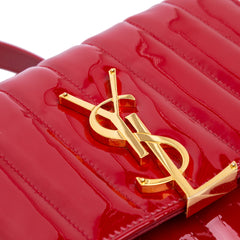 Matelasse Patent Monogram Vicky Chain Wallet