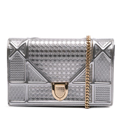 Metallic Patent Microcannage Diorama Wallet on Chain