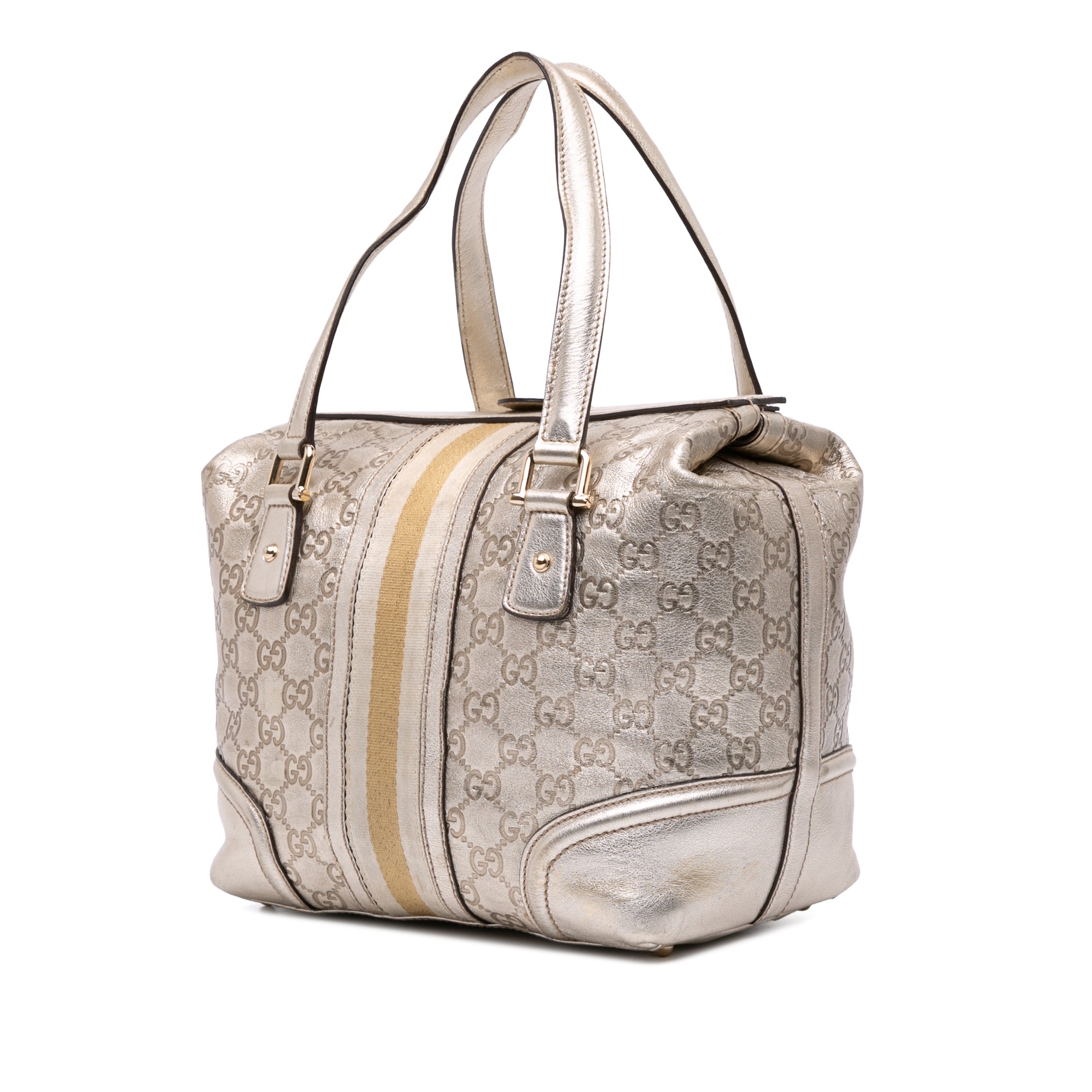 Metallic Guccissima Web Treasure Handbag