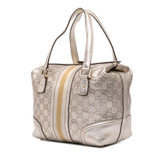 Metallic Guccissima Web Treasure Handbag