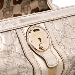 Metallic Guccissima Web Treasure Handbag