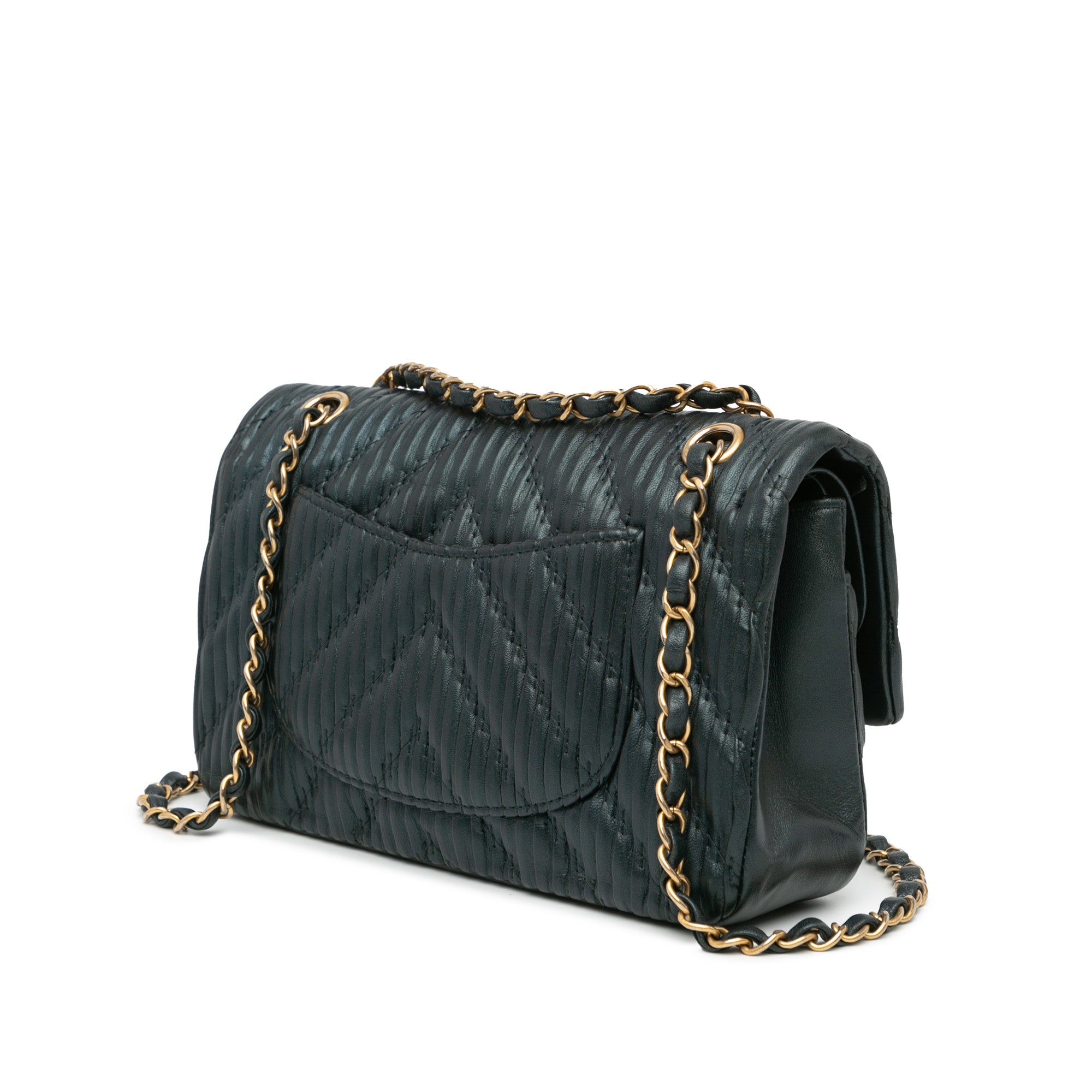 Medium Calfskin Coco Pleats Double Flap