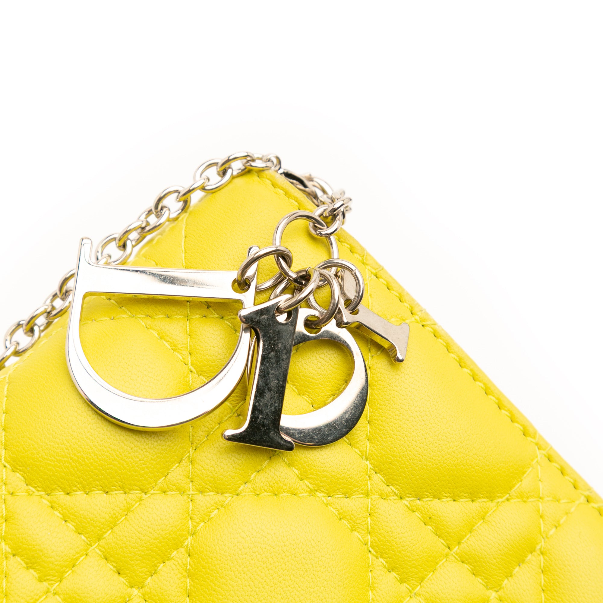 Lambskin Cannage Lady Dior Wallet On Chain