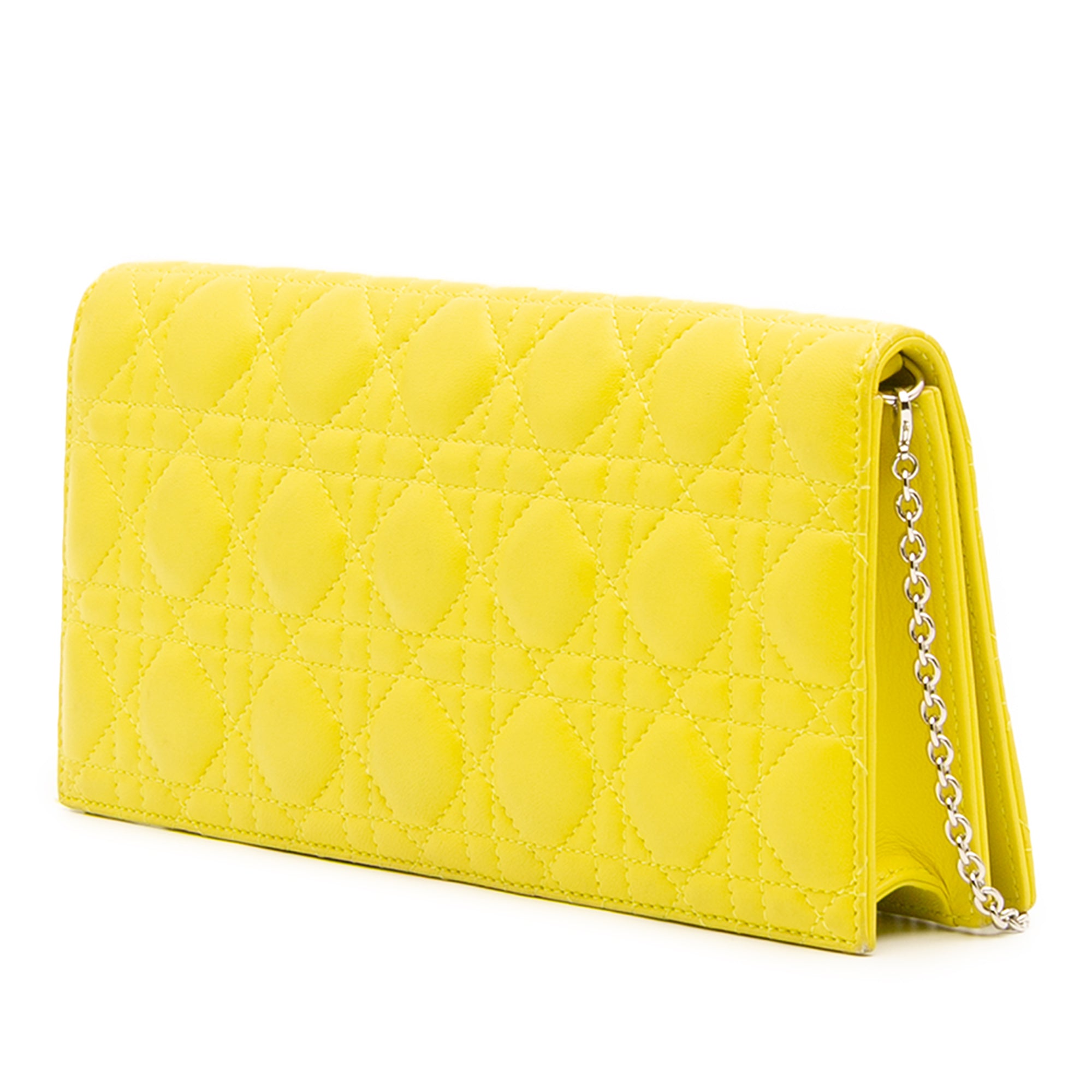 Lambskin Cannage Lady Dior Wallet On Chain