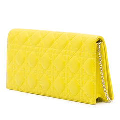 Lambskin Cannage Lady Dior Wallet On Chain
