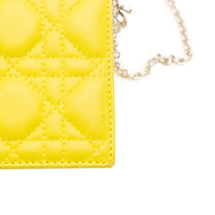 Lambskin Cannage Lady Dior Wallet On Chain