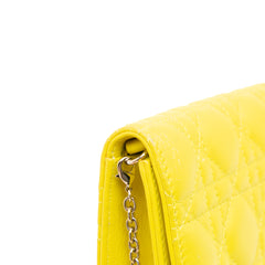 Lambskin Cannage Lady Dior Wallet On Chain