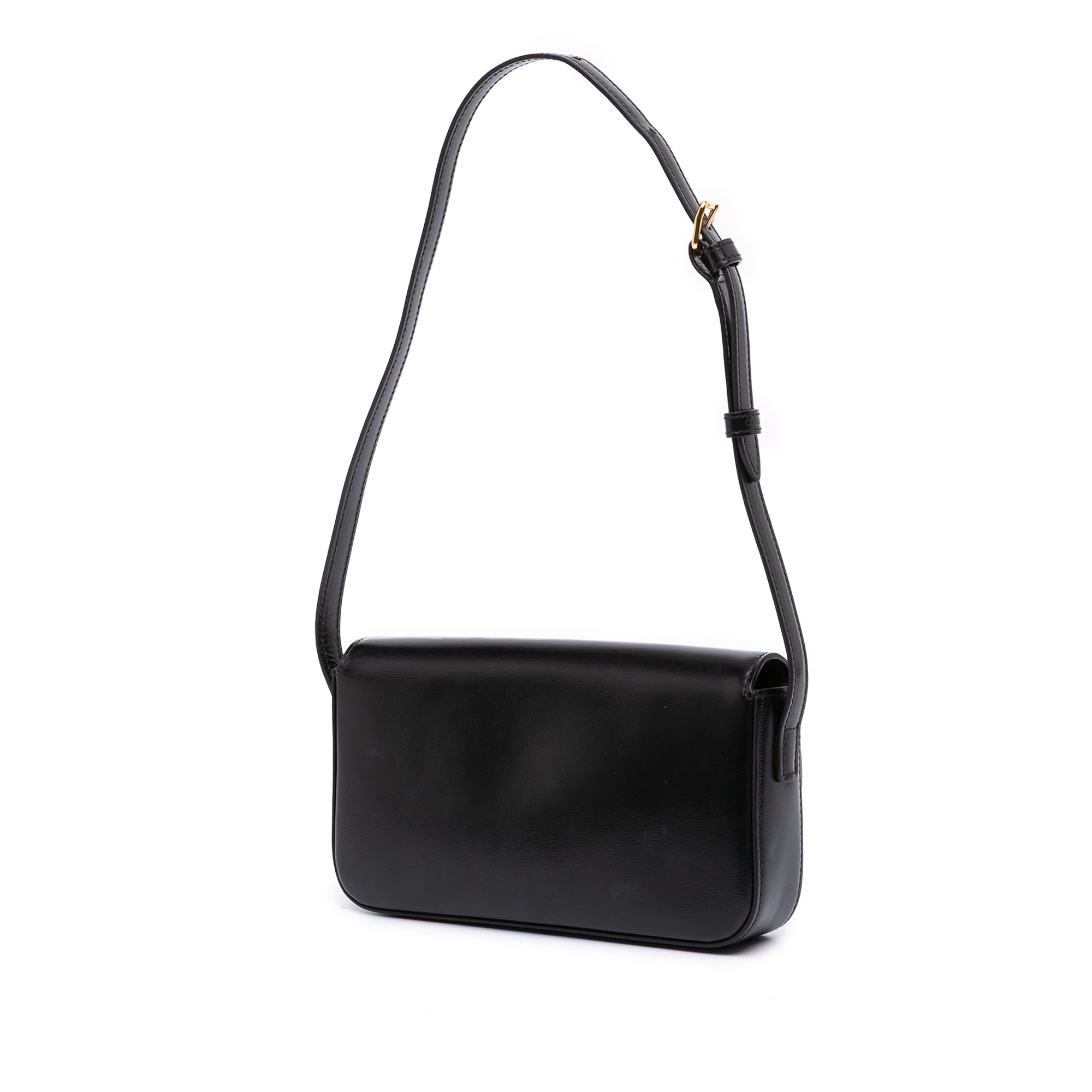 Shiny Calfskin Claude Shoulder Bag