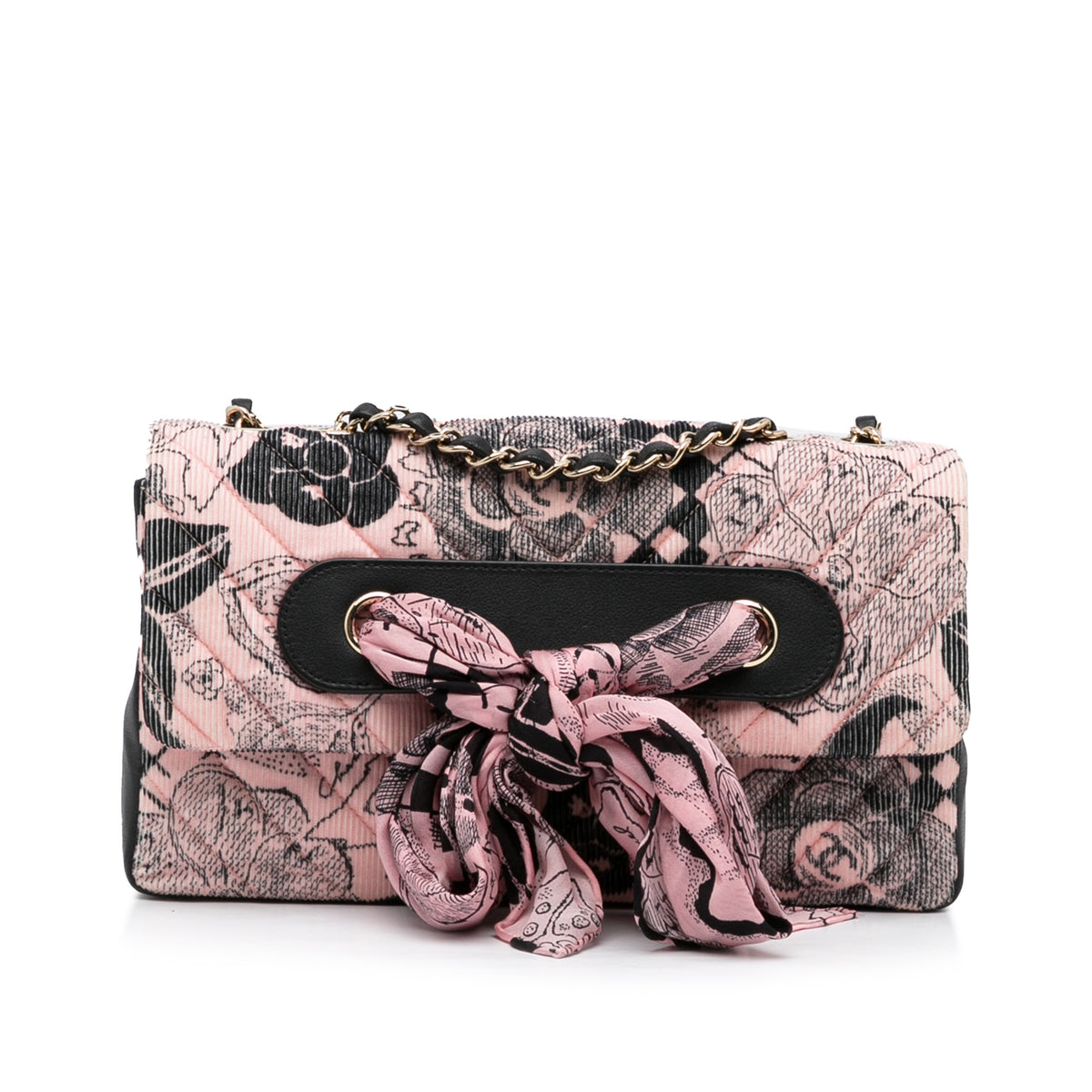 Camellia Scarf Ribbon Shoulder Bag_0