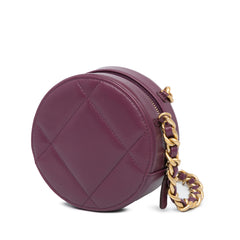 Lambskin 19 Round Clutch with Chain