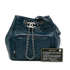 Aged Calfskin Drawstring Bucket