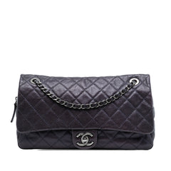 Jumbo Quilted Iridescent Caviar Easy Flap