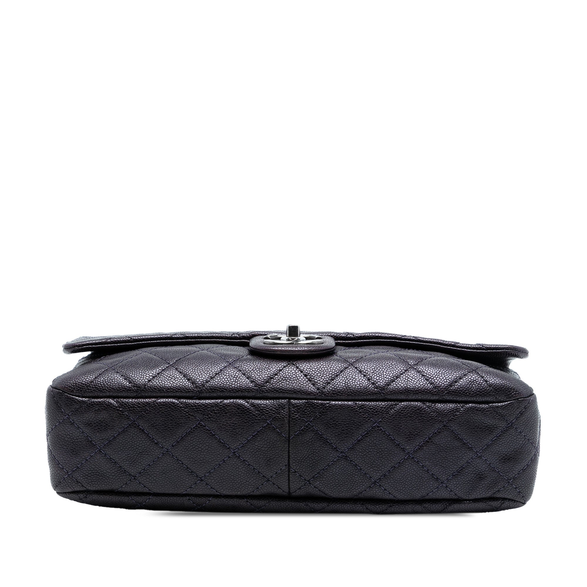 Jumbo Quilted Iridescent Caviar Easy Flap