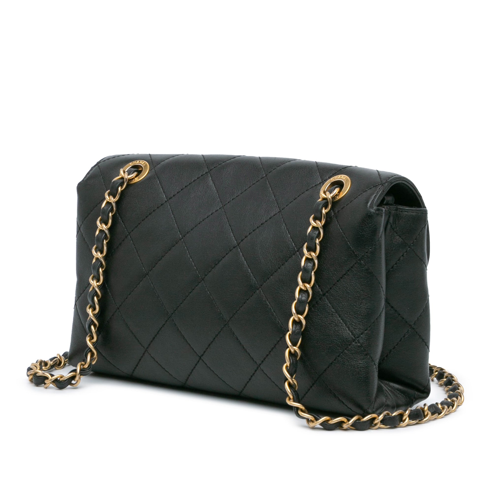 Small Quilted Calfskin Enchained Flap