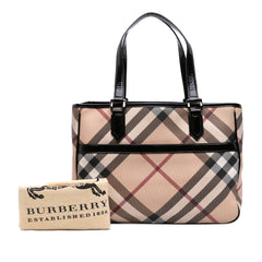 Supernova Check Coated Canvas Tote