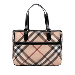 Supernova Check Coated Canvas Tote