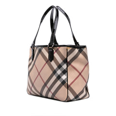 Supernova Check Coated Canvas Tote
