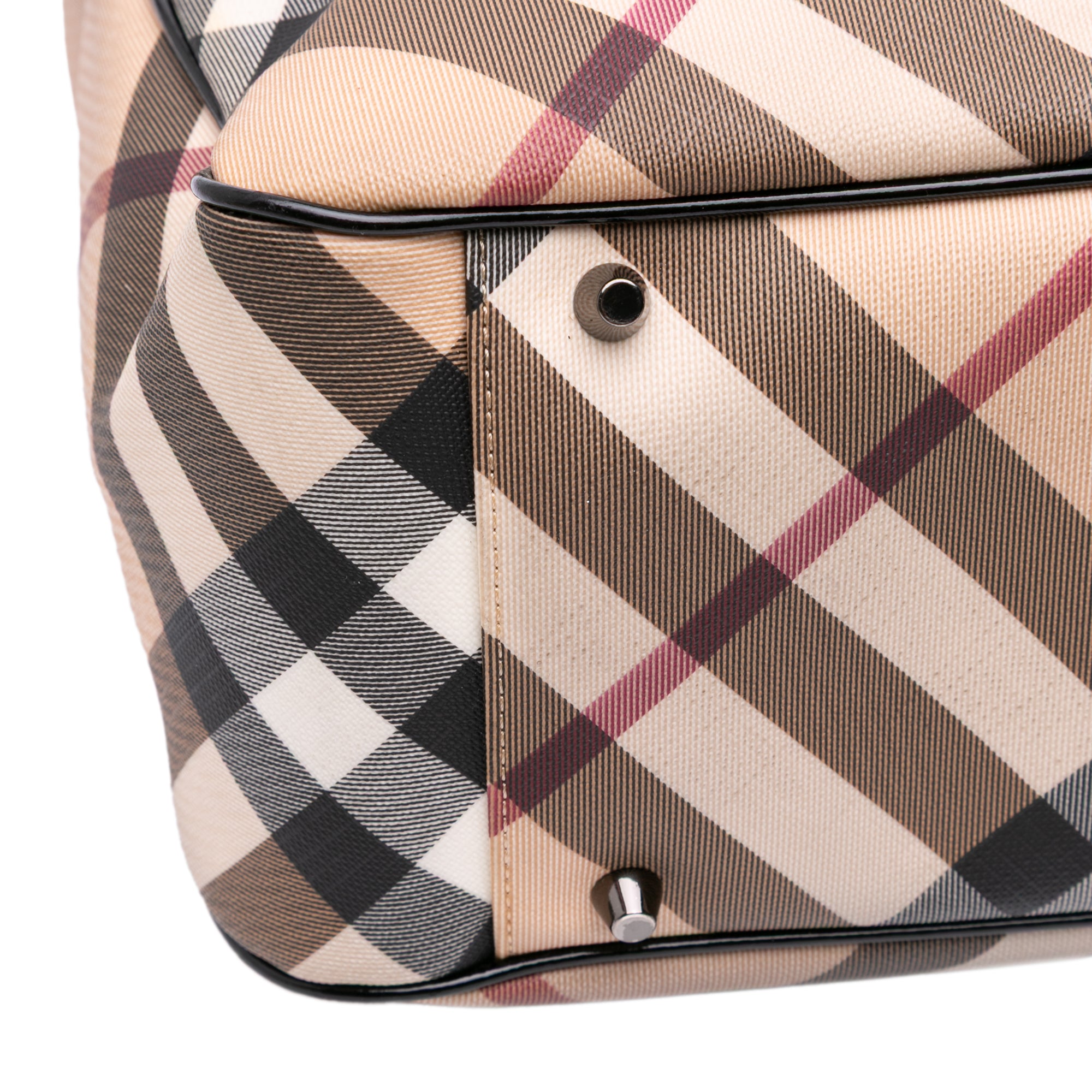 Supernova Check Coated Canvas Tote