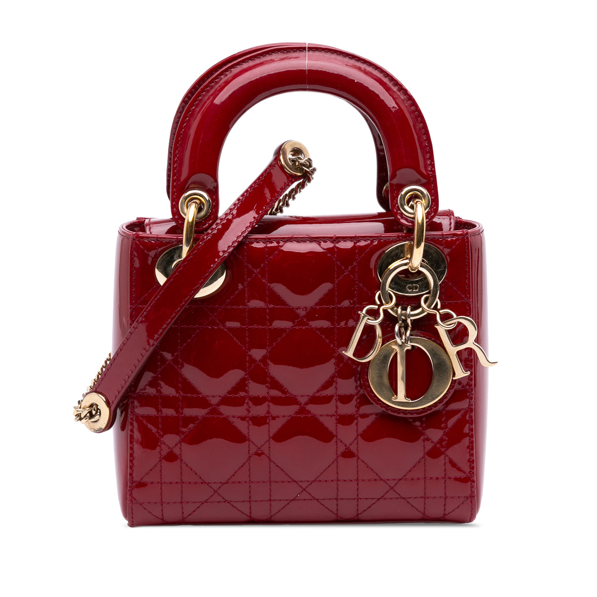 Mini Patent Cannage Lady Dior