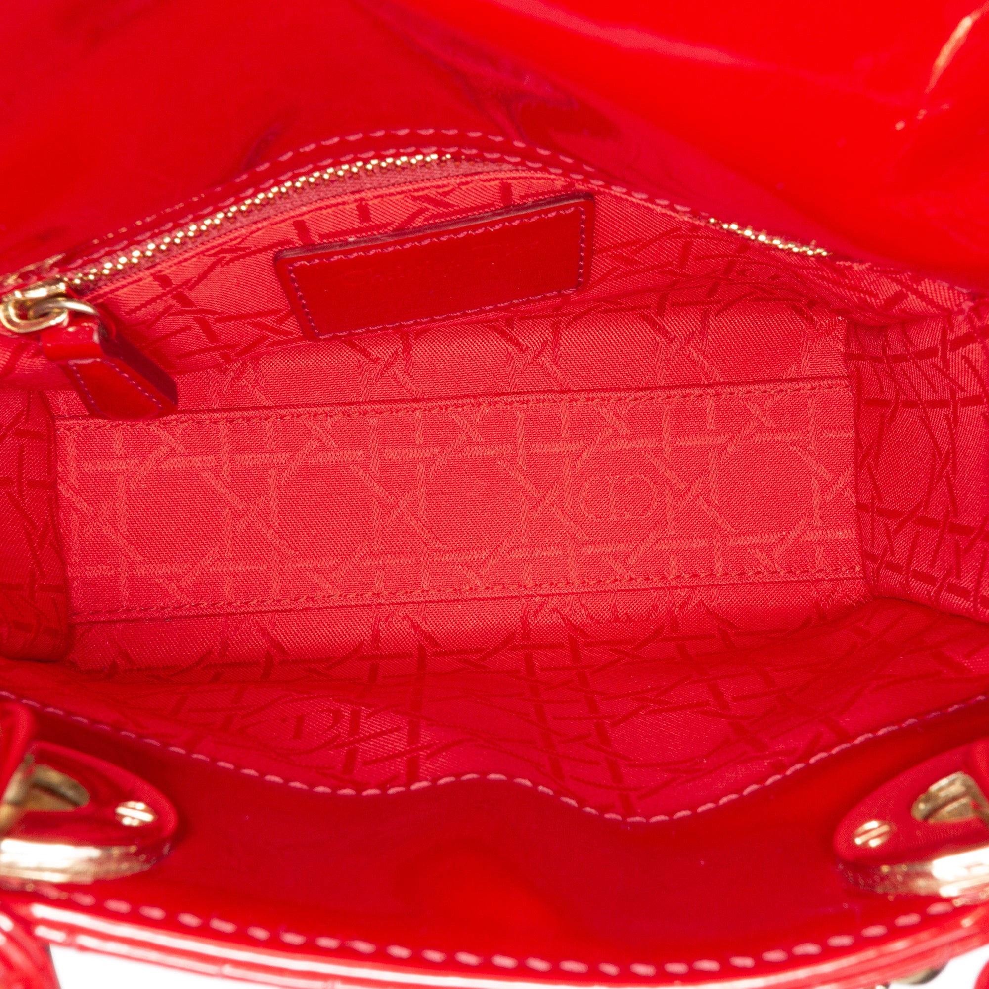 Mini Patent Cannage Lady Dior